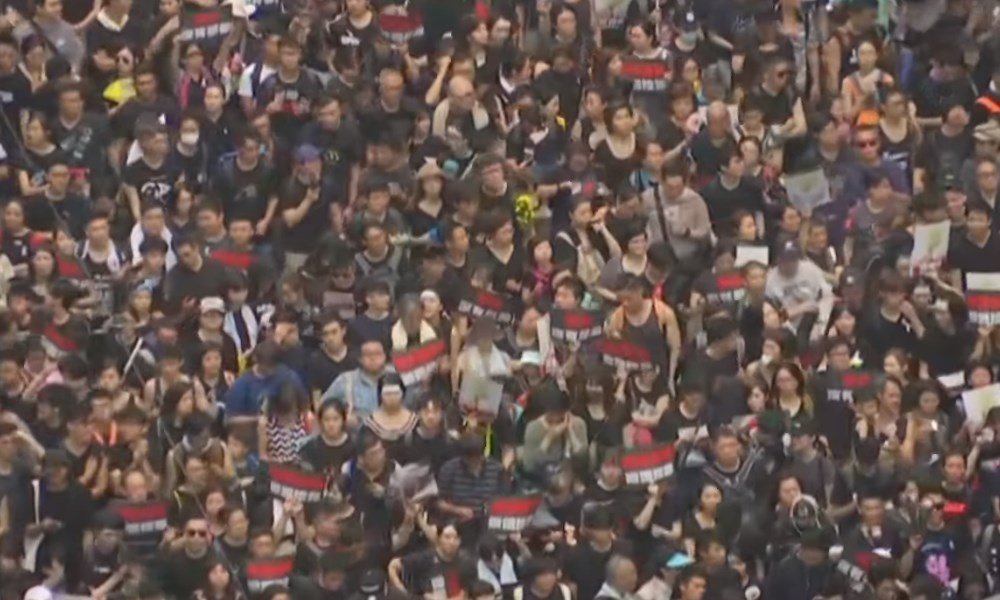 La protesta más grande en la historia de Hong Kong.